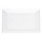 White Rectangular Plastic Dessert Plates - 5.5" x 8.5" (120 Plates)